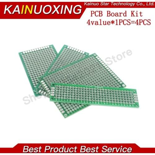 4pcs 5x7 4x6 3x7 2x8 cm double Side Copper prototype pcb Universal Board electronic diy kit PCB