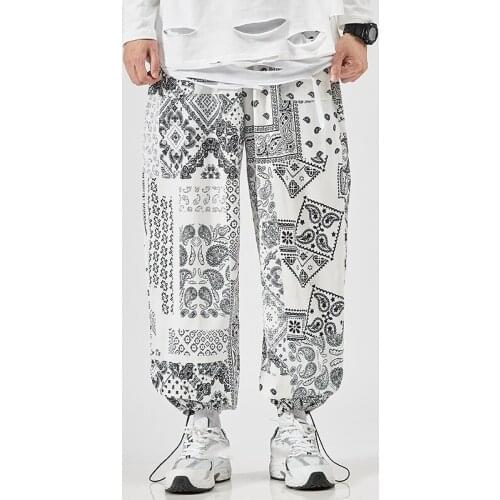 Spring Autumn Hip Hop Harem Pants Mens Casual Korean Oversize Joggers Trouers 201 Ankle-Length Sweatpants Streetwear