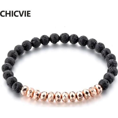 CHICVIE Natural Stone Charms Distance Bracelets & Bangles Bead For Women Jewelry Making Custom Bracelet Dropshipping SBR180071