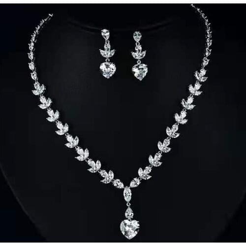 Funmode New Multicolor Cubic Zircon Pendientes Wedding Jewelry Set for Women bijoux femme Wholesale FS173