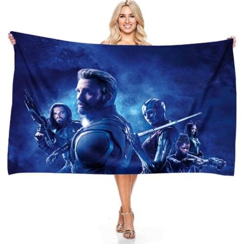 Blue Guardians of The Galaxy Beach Towel The Avengers Marvel Microfiber Digital Printing Bath Towel Home Textile Sports Towels