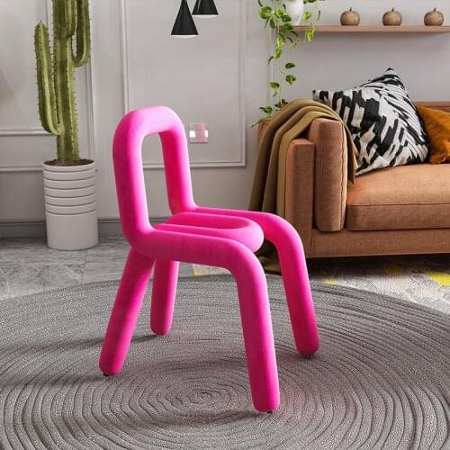 Creative Shaped Chair Nordic Metal Tube Dining Chair Small Backrest Stool Leisure Chairs Bearing 200kg for Children Adults