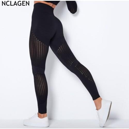 NCLAGEN Seamless Leggings Sport Women Fitness Squat Proof GYM Running Yoga Pants High Waist Mesh Breathable Sexy Workout Tights