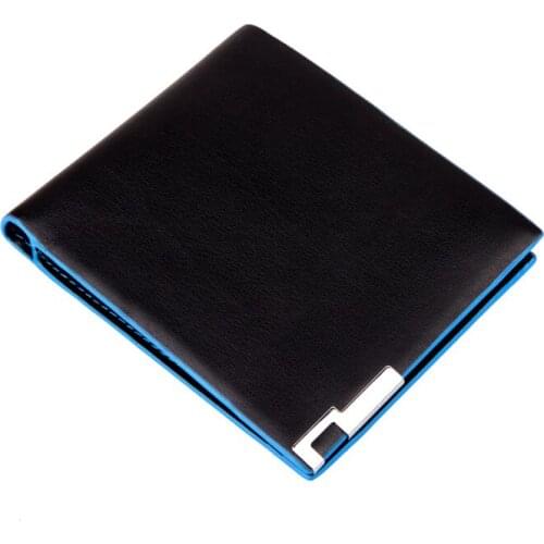 Hengsheng Hot Sales Korean-style Contrast Color Guangzhou Wallet Supply of Goods Short Leather Wallet Color Purse