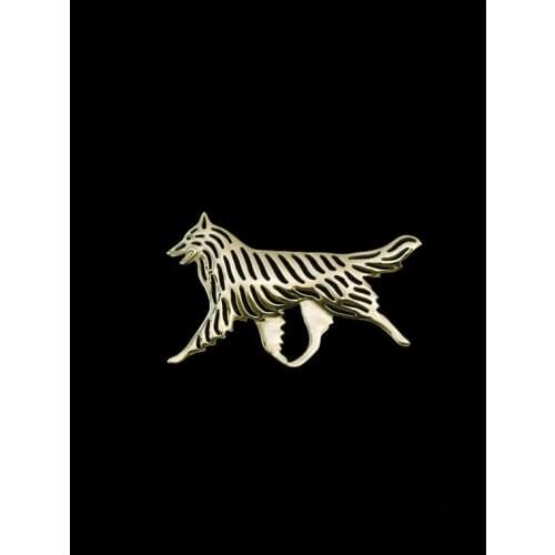 Trendy personalized Belgian Tervuren brooche fashion jewelry