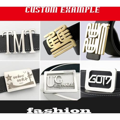 Fashion High Quality Buckle Personal Pattern Customization Business Logo Customized Belt