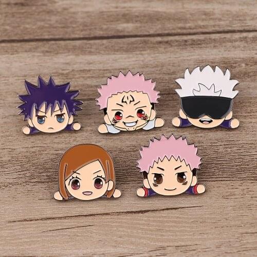 BG1348 Cartoon Anime Enamel Pins Brooches Badges Women Men Lapel Backpack Bags Cosplay Jewelry Friends Gifts