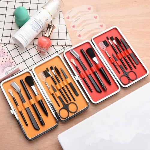 10pcs/set Beauty Eyebrown Trimming Tools Set Multi-Function Eyebrow Tool Makeup Brush Eyebrow Set