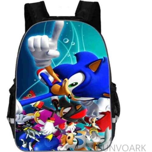 Cartoon SONIC RACING Backpack Children School Bag Baby 11-16inch School Bags Kindergarten Mochilas Cute Kids Backpacks