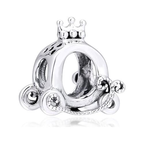 CKK Crown O Carriage Charms 925 Original Fit Pandora Bracelets Sterling Silver Charm Beads for Jewelry Making Bead kralen