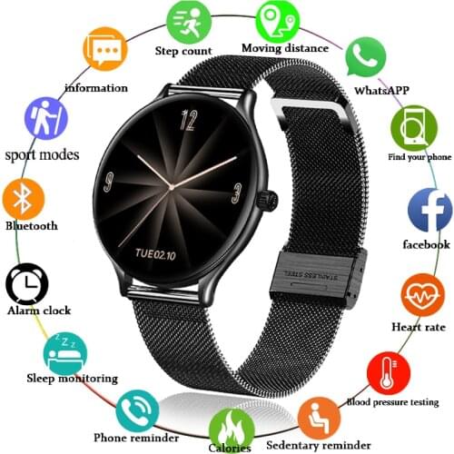 LIGE Smart Watch Men Waterproof Fitness Tracker 9.0mm ultra-thin body Heart Rate Blood Pressure SmartWatch Women For IOS Android