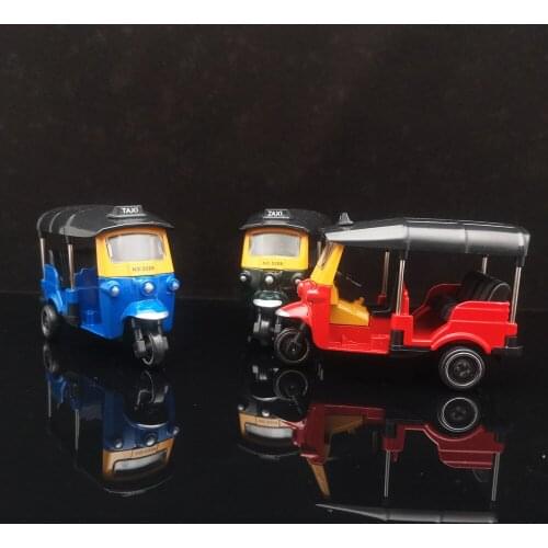 Thailand Retro Tricycle Diecast Alloy Motorcycle Collectable Toy Gifts for Children