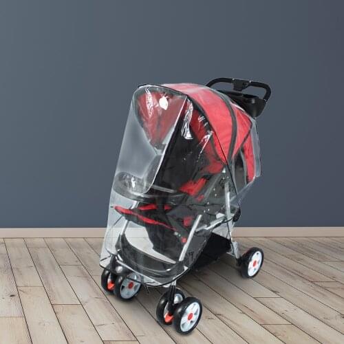 Universal Baby Twins Stroller Pushchairs Rain Cover Waterproof Rain Cover Wind Dust Shield Full Cover Raincoat Zipper Covers