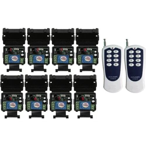 Universal DC 24 v 1channel mini RF wireless Video remote control light switch 10A relay receiver transmitter 100M