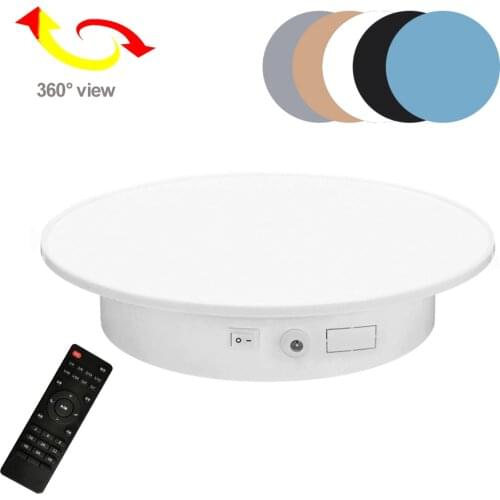 360 Degree Electric Rotating Photography Rotating Turntable Display Stands for Jewelry Product Display 3D Scan Pan with PVC