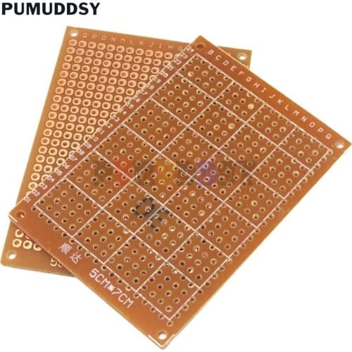 10PCS/LOT 5*7 cm Prototype Paper Copper PCB Universal Experiment Matrix Circuit Board 5x7cm