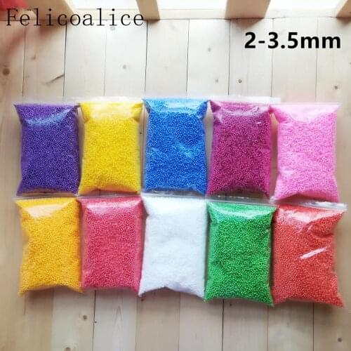 15g 2-3.5mm New Mini Assorted Colorful Rond Foam Balls Polystyrene Styrofoam Filler Foam Beads Balls Crafts UP DIY Craft Decor