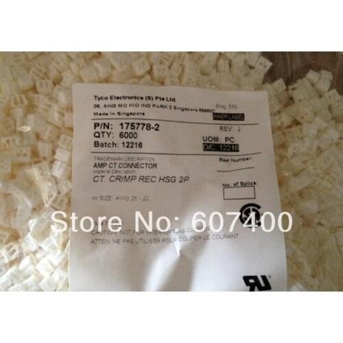 175778-2 CONN RCPT HSG 2POS CRIMP NATURAL TYCO TE AMP housings connectors terminals 100% new and original parts