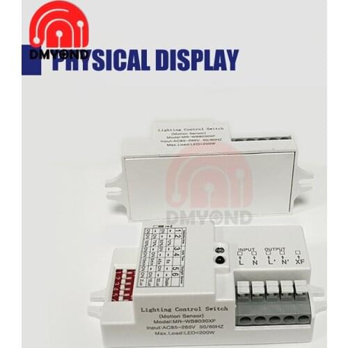 5.8Ghz AC 110V-220V Microwave Radar Sensor Switch adjustable Delay Illumination and distance Switch for LED Light
