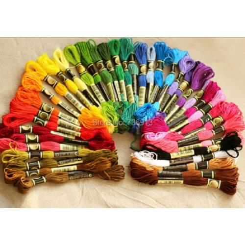 7000 Pcs/lot Wholesale Embroidery Thread Yarn Floss--8.7Yard/pcs 6strands
