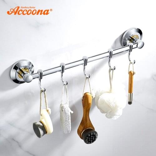 Accoona Bath Kitchen Wall Hanging Hooks Room Clothes Rack Towel Towel Hook Clothing Shelves Nail Hole Hook Up Move Hook A162