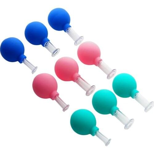 Anti Cellulite Suction Cup Ventosa Rubber Head Glasses Jar Vacuum Cupping Set Cans Body Face Massager Cellulite Health Care