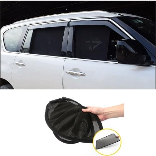 Car Magnetic Curtain High Density Window Sun Visor Sunshade Insect Privacy For Nissan Patrol Y62 Armada Accessories