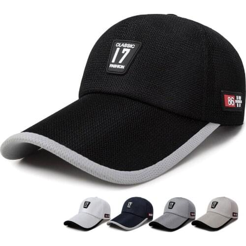 Men Classic Mesh Baseball Cap Women Summer Big Brim Casual Sun Hat Students Truckers Peaked Cap Unisex Outdoor Sports Adjust Hat