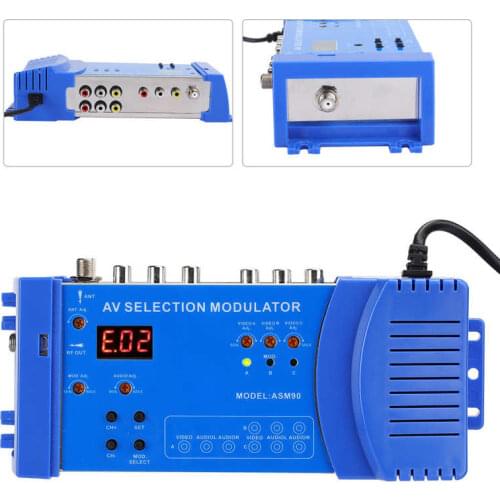 AMS90 Digital Domestic Modulator AV Optional Modulator VHF UHF PAL/NTSC Standard Portable Converter For EU 100-240V