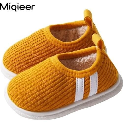 Children Slippers For Home Girls Boys Winter Warm Plush Kids Baby Toddler Infant Indoor Walking Shoes Anti Skid Soft Pantuflas