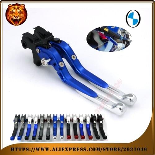 For BMW K1200GT K1200LT R1200RT ADVENTURE R1150R BLUE BLACK Motorcycle Adjustable Folding Extendable Brake Clutch Lever