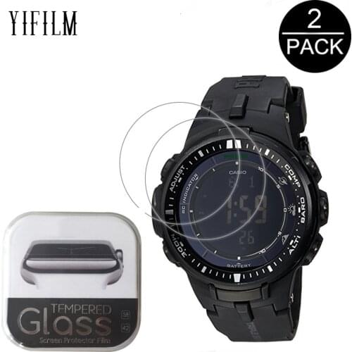 For Casio PRW-3000-1A 30002B SmartWatch 0.3mm 2.5D 9H Clear Tempered Glass Screen Protector Anti-Scratch Film For Casio PRW2500