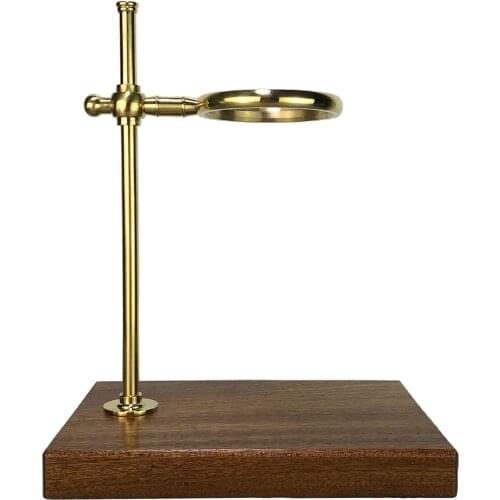 Wood&Brass Pour Over Tea Coffee Filters Dripper Stand Height Adjustable