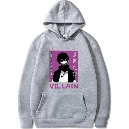 Harajuku Anime Men Hoodie My Hero Academia Hoodies Streetwear Dabi Pullover Sweatshirt Men Fashion Hip Hop Hoodie