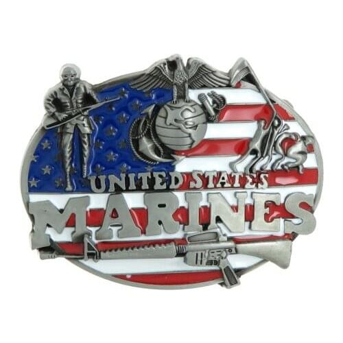 Custom belt buckles High quality low price United States U.S. Marine Corps USMC buckle American Flag Metal Belt Buckle