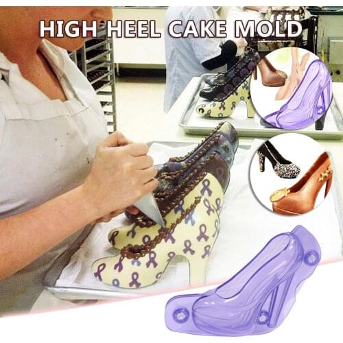 NEW 1PC Transparent High Heel Chocolate Mold DIY Baking Acrylic Chocolate Machine Mousse Candy Mold Creative Baking Pastry Tool