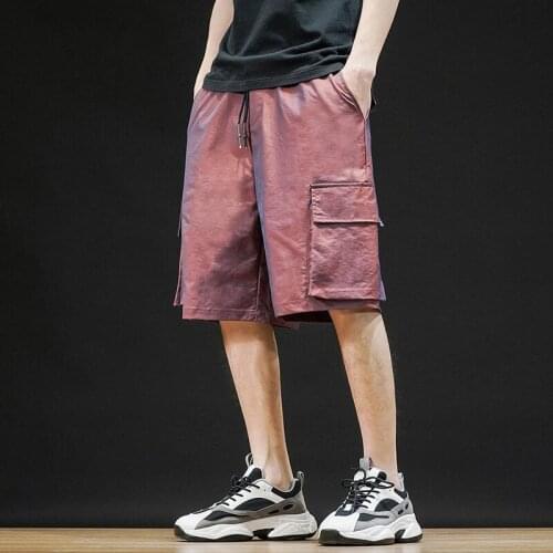 New Homme Beach Slim Fit Shorts Summer Male Fashion High Quality Streetwear Joggers Shorts Male Drawstring Pocket Elastic Jogger