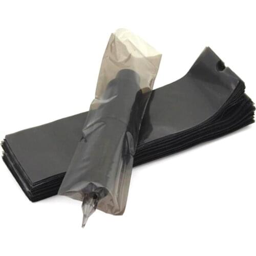 200 Pcs / Box Black Disposable Tattoo Bag Cover Sleeves For Tattoo Machine Pen