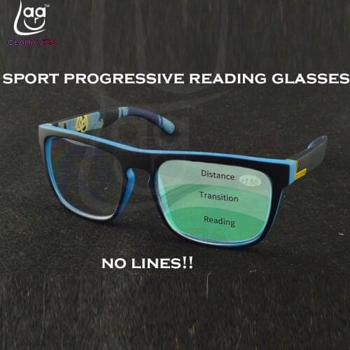 Oversized Frame See Near and Far No Line Men Women Progressive Multifocus Reading Glasses Add 75 100 125 150 175 200 225 To 400