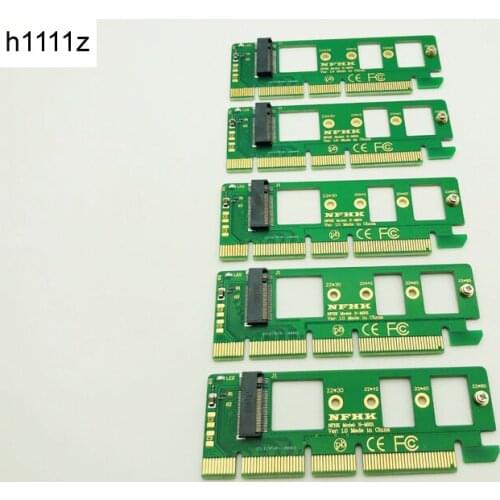 5PCS NGFF M.2 NVME AHCI SSD to PCI-E PCI Express 3.0 x4 x16 Adapter Riser Card M key Connector for XP941 SM951 PM951 A110 M2 SSD