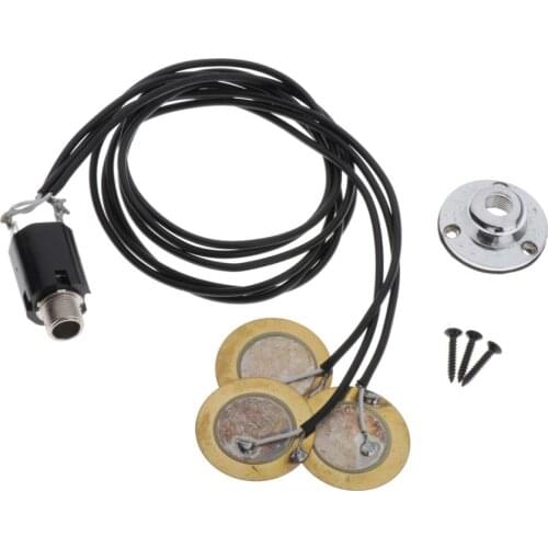 Piezo Contact Microphone 3 Transducer Pickups Passive Transducer Amplifier 3