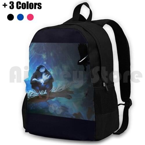 Ori And The Blind Forest Outdoor Hiking Backpack Riding Climbing Sports Bag Ori Ori And The Blind Forest Game Blue Light