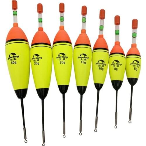 2pcs 5g-40g EVA Luminous Fishing Float Buoyancy Floating Long Vertical Night Light Stick Rock Fishing Floats Boya Bobber Tackle