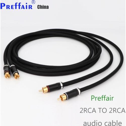 Preffair Hifi Audio OFC Copper RCA to RCA cable Analogue Audio Cable Phono RCA Interconnect Cable Signal Line