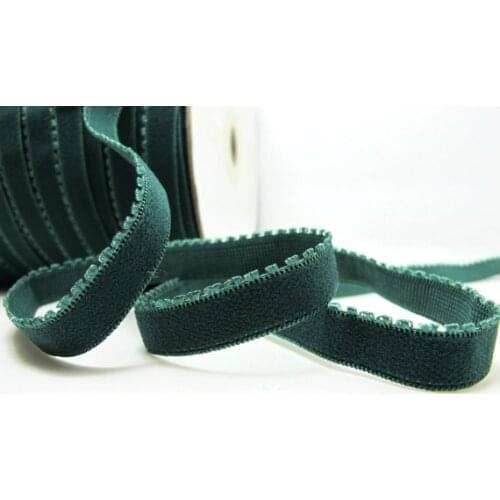 CLEARANCE|6Yards 3/8 Inch Green Picot Edge Decorative Pattern Lingerie Elastic|Headband Elastic|Skinny Narrow Stretch Lace