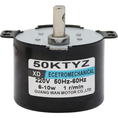 50KTYZ AC Synchronous Motor 220V 10W CW/CCW Two-way controllable gear Gear Motor 1-50rpm Permanent Magnet Slow Speed Motors