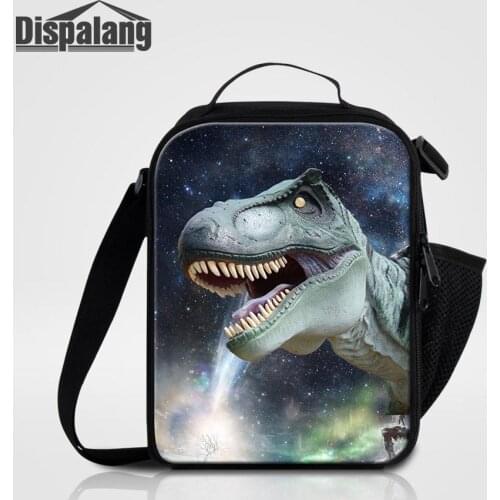 Jurassic Dinosaur Printed Thermal Small Picnic Bag Children Lunch Bag Box For Boys School Food Container Bag Insulated Lancheira