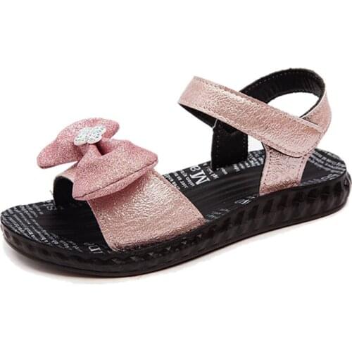 Girls Comfortable Sandals Childrens Open Toe Soft Shoes Anti-slippery Breathable Flower Flat Princess Sandals Girls' Clothing