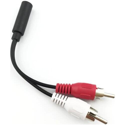 Universal 3.5mm Stereo Audio Female to 2 RCA Male Socket to Headphone 3.5 Adapter Cable for Computer Speakers Line