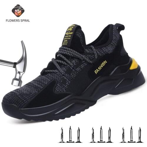 Safety Shoes Mens Work Shoes Five-Toed Shoes Are Safe Light And Comfortable Anti-Smashing Non-Slip Reflective Work Safety Shoes